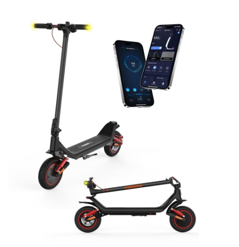 Porodo DRIF Foldable Electric Scooter with 500W Motor, 30km/h Max Speed, IPX5 Waterproof & Impact-Resistant Wheels