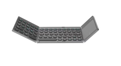 Green Lion Tri-Fold Wireless Keyboard with Touchpad, Scissor-Switch Keys, 180mAh Battery & Universal Compatibility - Gray