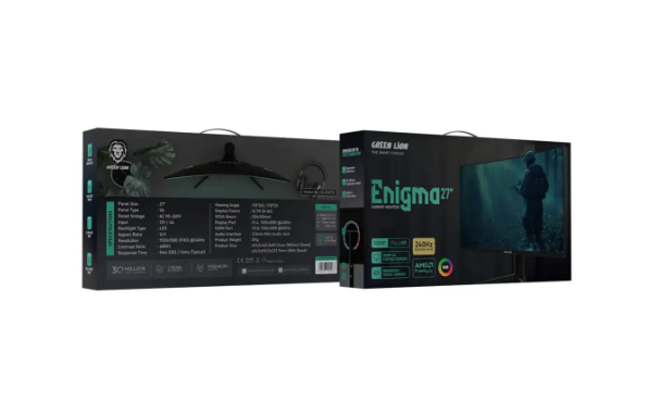 Green Lion Enigma 27" Gaming Monitor - Black