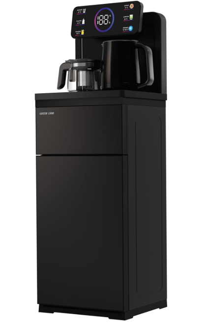 Green Lion Smart Water Dispenser Tea Bar Machine, Touch Screen Display, Remote Control, Stainless Steel Kettle, Bottom Loading Hot and Cold Water Machine, Fast Boiling for Home and Commercial