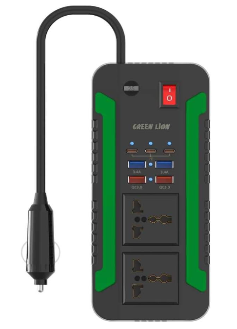 Green Lion Spark300 Power Inverter is a powerful and versatile 12V to 220V car inverter designed to turn your vehicle into a mobile charging station. With a maximum output of 300W, it allows you t