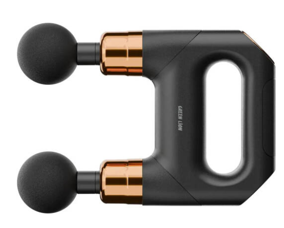 Green Lion Vibe Pro Dual Head Deep Tissue Massager, 6 Speed Levels, Quiet Operation, USB C Rechargeable, Portable, Black | GNVDUMSGUNBK