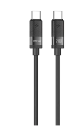 كابل Green Lion من USB-C إلى USB-C بملمس سيليكون مطفي