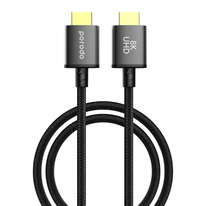 كابل Porodo 8K HDMI PVC 3M - أسود