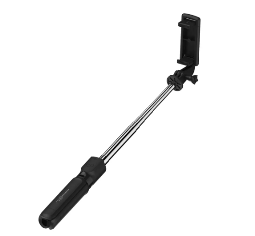 Porodo Blue FlexiTripod Selfie Stick with Foldable Tripod - Black