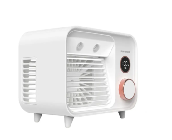 مبرد هواء سطح المكتب Porodo Lifestyle Mini Mist Fan - أبيض