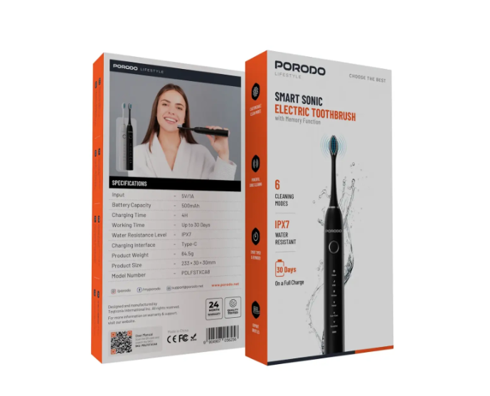 Porodo Lifestyle Smart Sonic Electric Toothbrush