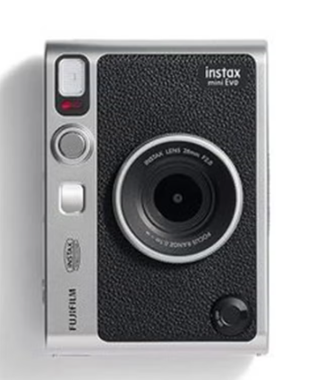 كاميرا Instax Mini EVO Hybrid الفورية – أسود (USB - C) | طباعة فورية مع معاينة رقمية وأوضاع إبداعية ومرآة سيلفي مدمجة