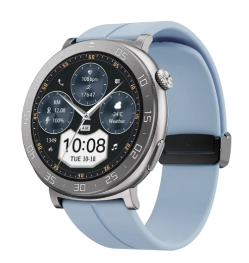 Porodo Salud Smart Watch 1.43" Screen Display- BLUE