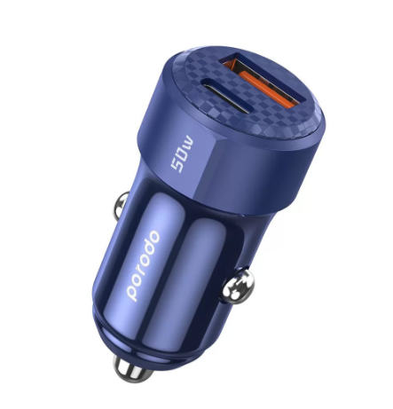 Porodo 50W شاحن سيارة ثنائي المنفذ PD 20W QC 30W