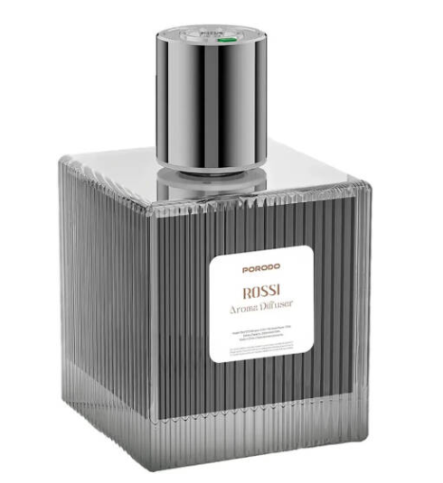 Porodo Rossi Aroma Diffuser، 5 أوضاع رش، مستويات كثافة العطر، سعة خزان 500 مل، واجهة شحن USB - C، سعة بطارية 200 مللي أمبير في الساعة، أسود | PDLFSTD2BBK