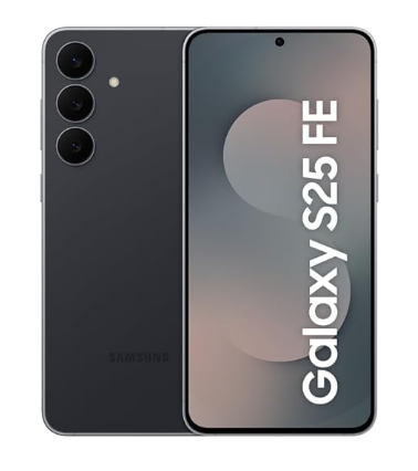 هاتف Samsung Galaxy S25 FE 5G الذكي مع Galaxy AI (JetBlack، ذاكرة وصول عشوائي 8 جيجابايت، تخزين 128 جيجابايت)، كاميرا أمامية 12 ميجابكسل، محرك ProVisual، عمر بطارية طويل