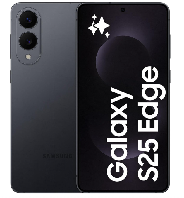 هاتف Samsung Galaxy S25 Edge AI، سعة تخزين 256 جيجابايت، ذاكرة وصول عشوائي 12 جيجابايت، Titanium Jetblack، Galaxy AI، هاتف ذكي يعمل بنظام Android، كاميرا 200 ميجابكسل، عمر بطارية طويل،(إصدار الإمارات العربية المتحدة)
