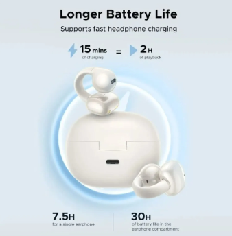 Ugreen HiTune S3 Open-ear True Wireless Earbud, White, WS209