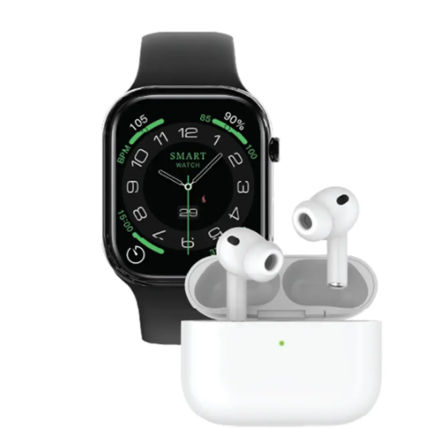 ساعة وسماعات أذن Green Lion Dynamic 3 - Ultimate 46 Smart Watch & Earbuds Pro 3 - أسود/أبيض