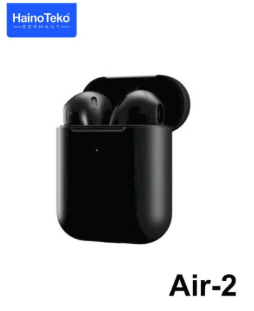 Haino Teko Wireless Bluetooth Earphones With High Quality Audio Crystal Clear Microphone and ,ulti Functional Touch Controls Compatible With Android and iOS Devices Black