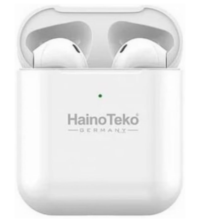Hainno Teko Air -2 سماعات أذن أصلية تعمل بالبلوتوث متوافقة مع Android و iOS مع غطاء سيليكون مجاني