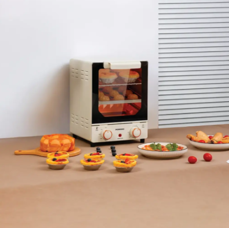 Porodo Lifestyle Vertical Design Temp Glass Mini Oven - White