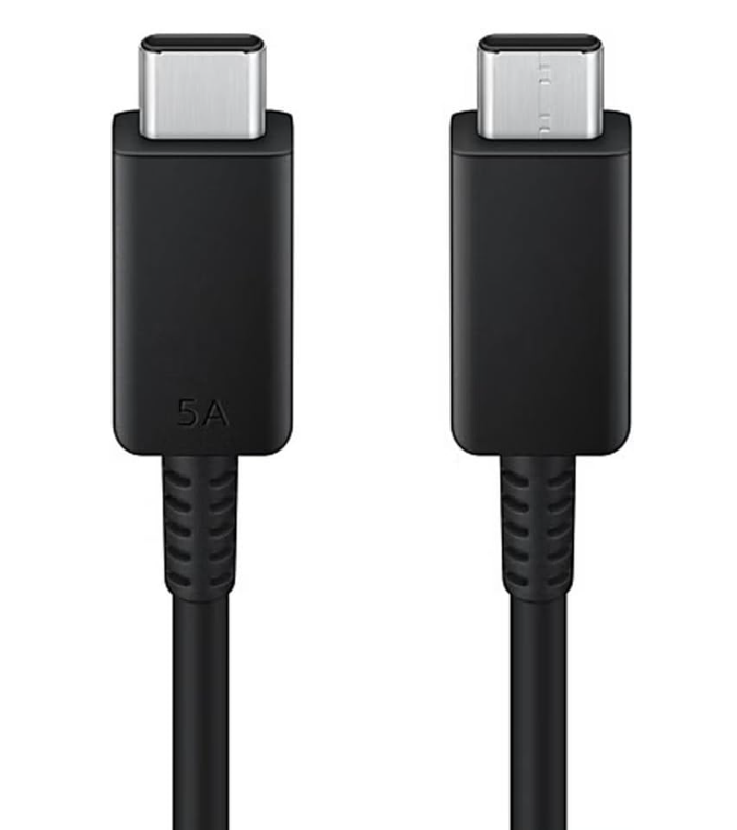 محول طاقة Ozone 50W Duo مع كابل USB - C 5A 1.8M شحن فائق السرعة ثنائي المنفذ 2.0 لهواتف Galaxy والأجهزة اللوحية وأجهزة USB من النوع C واستهلاك منخفض للطاقة الاحتياطية - أسود
