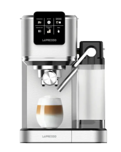 LePresso Latteo Hot & Cold Brewing Coffee Machine with Milk Frothing Function - Silver