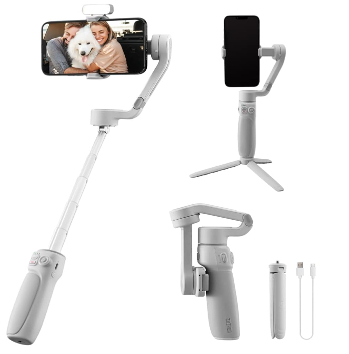 Zhiyun Smooth Q4 Gimbal Stabilizer, Built-in Extension Rod, Portable and Foldable, Vlogging Stabilizer, YouTube TikTok Video