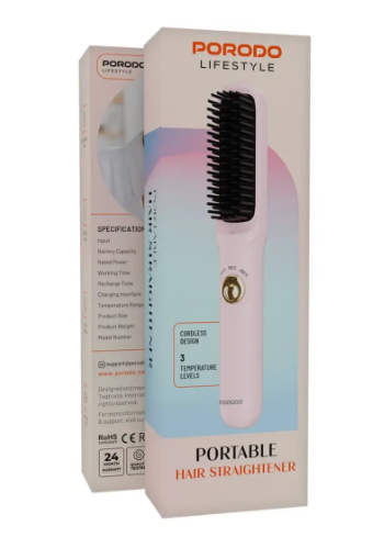 Bordeaux Lifestyle Portable Hair Straightener - Pink
