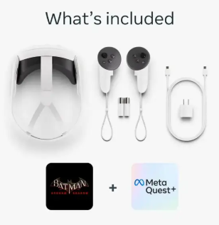 سماعة رأس Meta Quest 3 Arkham All - in - One VR سعة 512 جيجابايت – أبيض