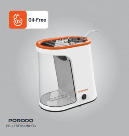 Porodo Lifestyle Air-Popped Popcorn Maker - White/Orange