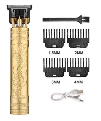 Generic Choice 060-GoldDragon Portable Hair Cutting Machine T9 Vintage Hair Clipper USB Fast Charging Shaver Barber