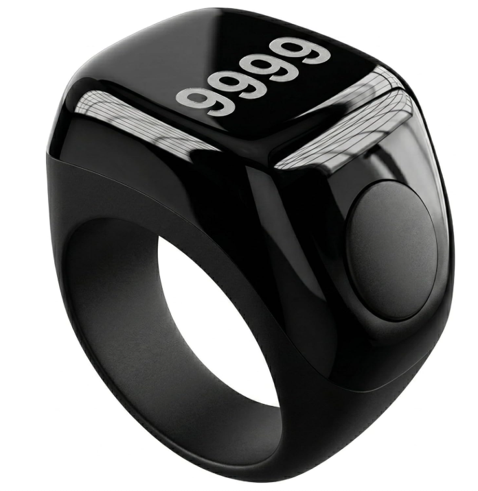 Zad Ring Tasbeeh Counter – عدّاد أصابع رقمي قابل للتعديل للصلاة والذكر والتأمل واليقظة