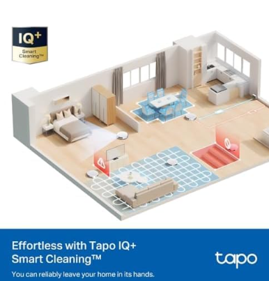 Tapo RV20 Max 5300Pa Suction Robot Vacuum & Mop with MagSlim™ LiDAR Navigation, Ultra-Slim 83mm Design, Customizable Cleaning, Auto-Charging, and Voice Control for Home Cleaning, White