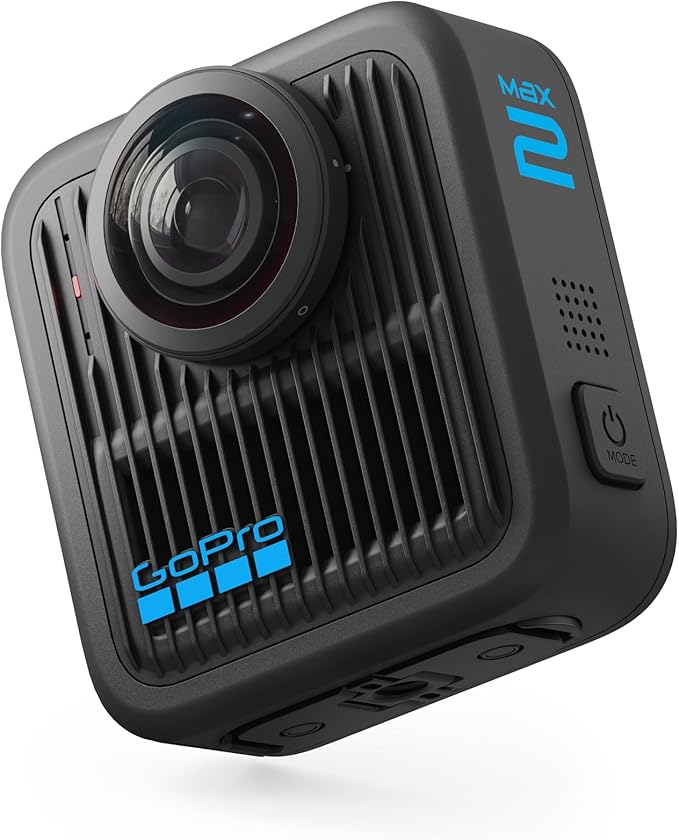 GoPro MAX2 - Waterproof 360 + Traditional Action Camera with Touch Screen, Spherical 8K Video, 29MP 360 Photos, Easy Replaceable Lenses, HyperSmooth Stabilization, 6 Microphones