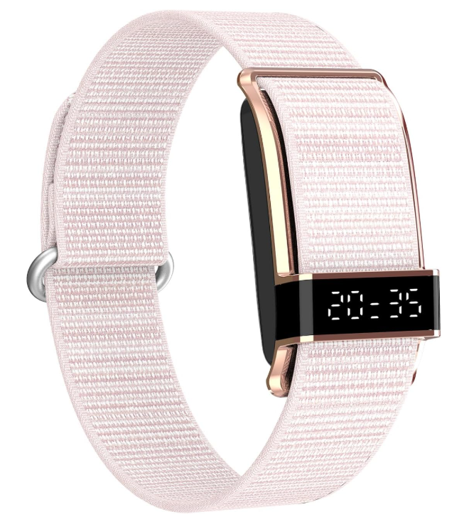 Porodo Trackfit Pro Smart Bracelet Fitness Tracker with App Support, Activity & Sleep Tracker with Heart Rate, Health & Fitness Wearable Pink