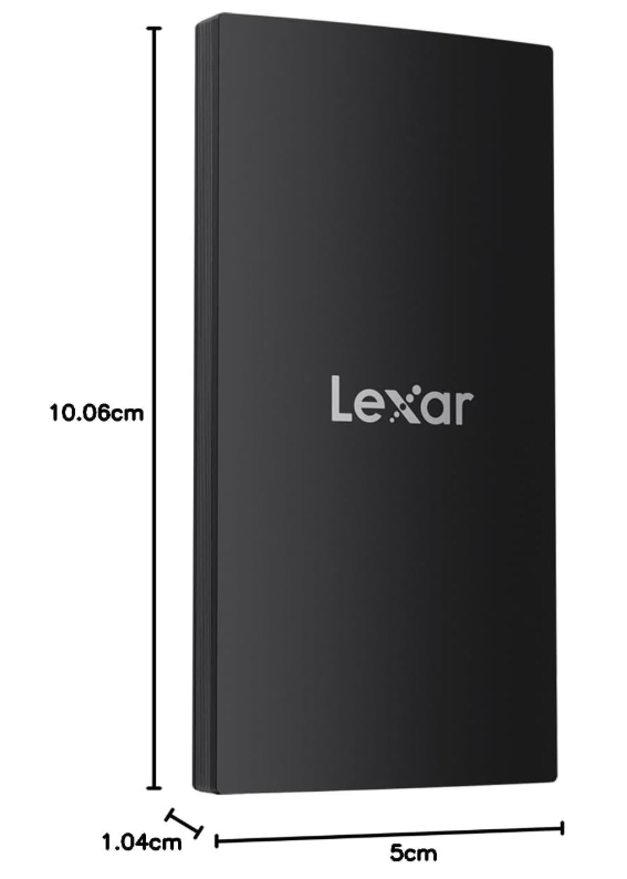 Lexar SL300 USB 3.2 Gen 2 Type-C Portable SSD, Black - 1TB