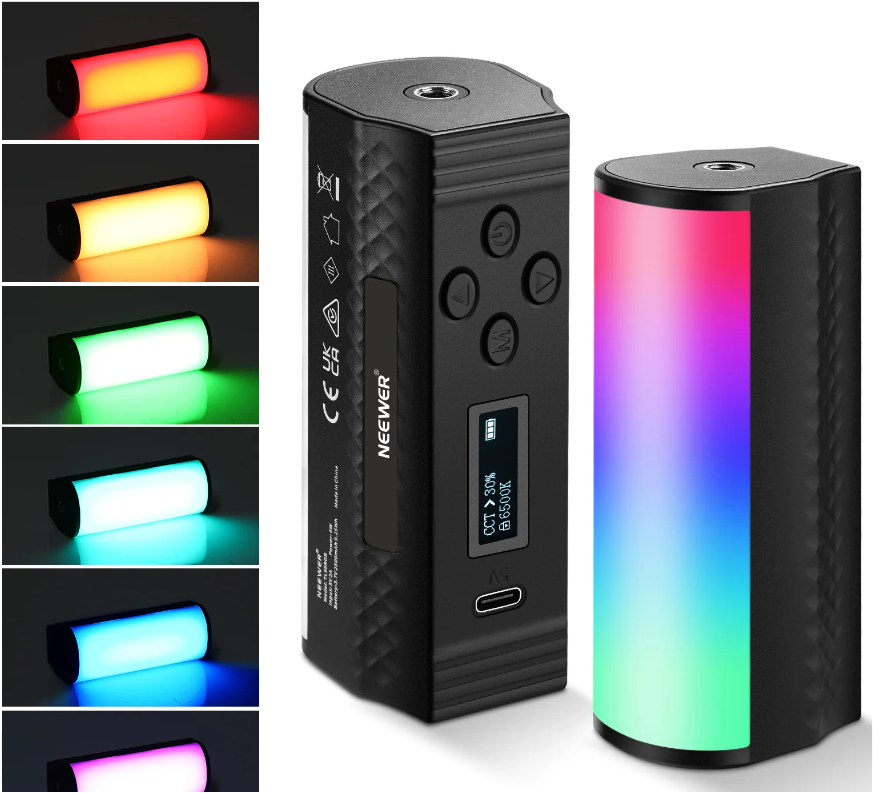 عصا إضاءة NEEWER BASICS TL96 RGB مغناطيسية محمولة باليد