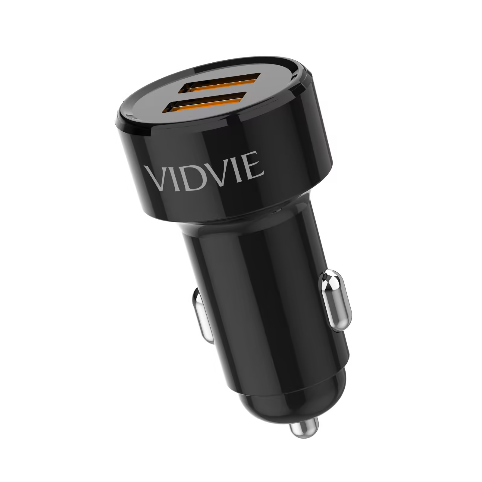 VIDVIE CC518 Dual USB Fast Car Charger with Micro USB Cable 5V/2.4A – Black