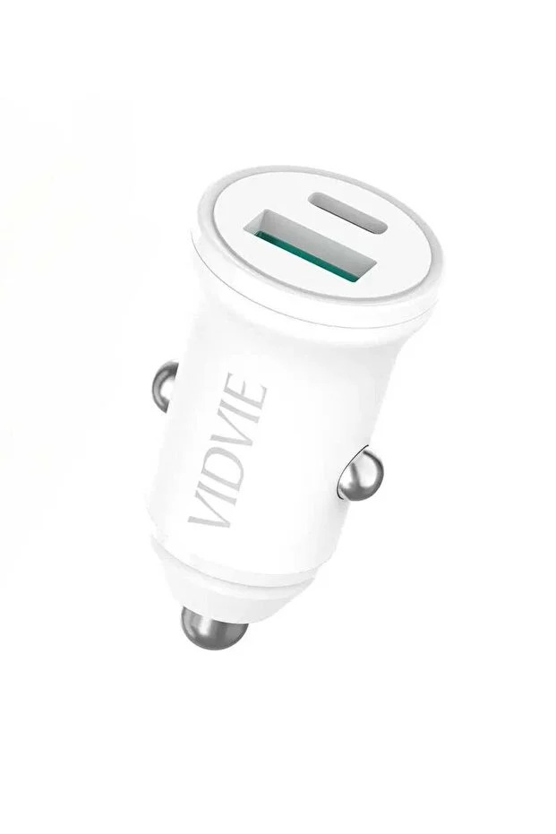 VIDVIE CC532 Mini 30W Fast Car Charger with USB-C PD & USB-A