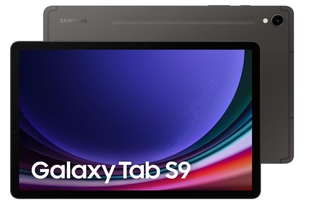 SAMSUNG Galaxy Tab S9 5G Android Tablet، ذاكرة وصول عشوائي بسعة 8 جيجابايت، فتحة MicroSD للتخزين بسعة 128 جيجابايت، مع قلم S، جرافيت (إصدار الإمارات العربية المتحدة)، رمادي