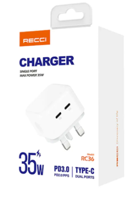 RECCI RC36 35W UK Charger