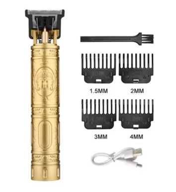 Generic 060-GoldDragon Portable Hair Cutting Machine T9 Vintage Hair Clipper USB Fast Charging Shaver Barber