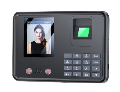 Yesido KM30 Smart Biometric Time Attendance Machine - التعرف على الوجه 5 في 1، بصمة الإصبع، ساعة اليد وكلمة المرور مع شاشة LCD مقاس 2.8بوصة - أسود
