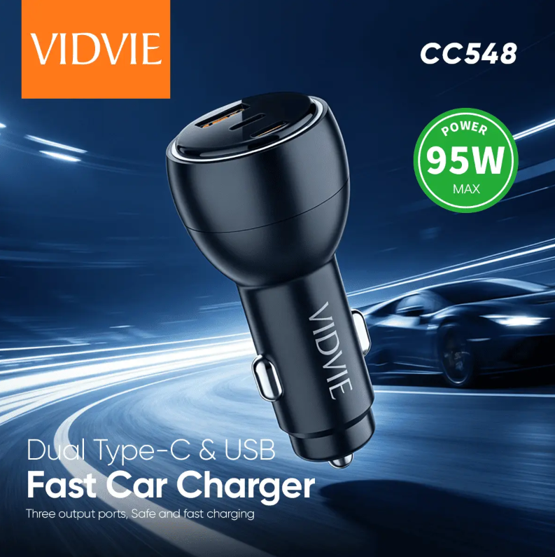 شاحن سيارة سريع CC548 مزدوج Type-C و USB