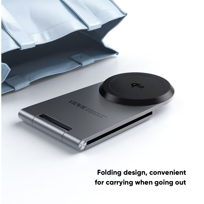 Vidvie WLC1423 QI2 Desktop Folding Magnetic Wireless Charging Stand
