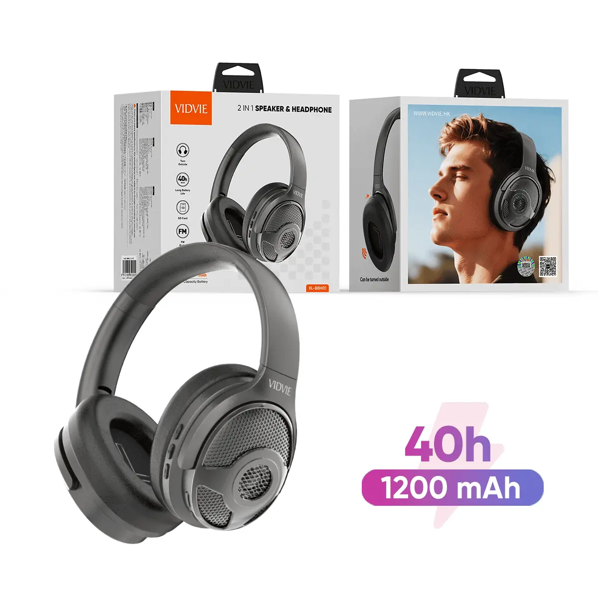 XL-BBH01  سماعة وسماعات رأس 2 في 1 متعددة الوظائف لاسلكية