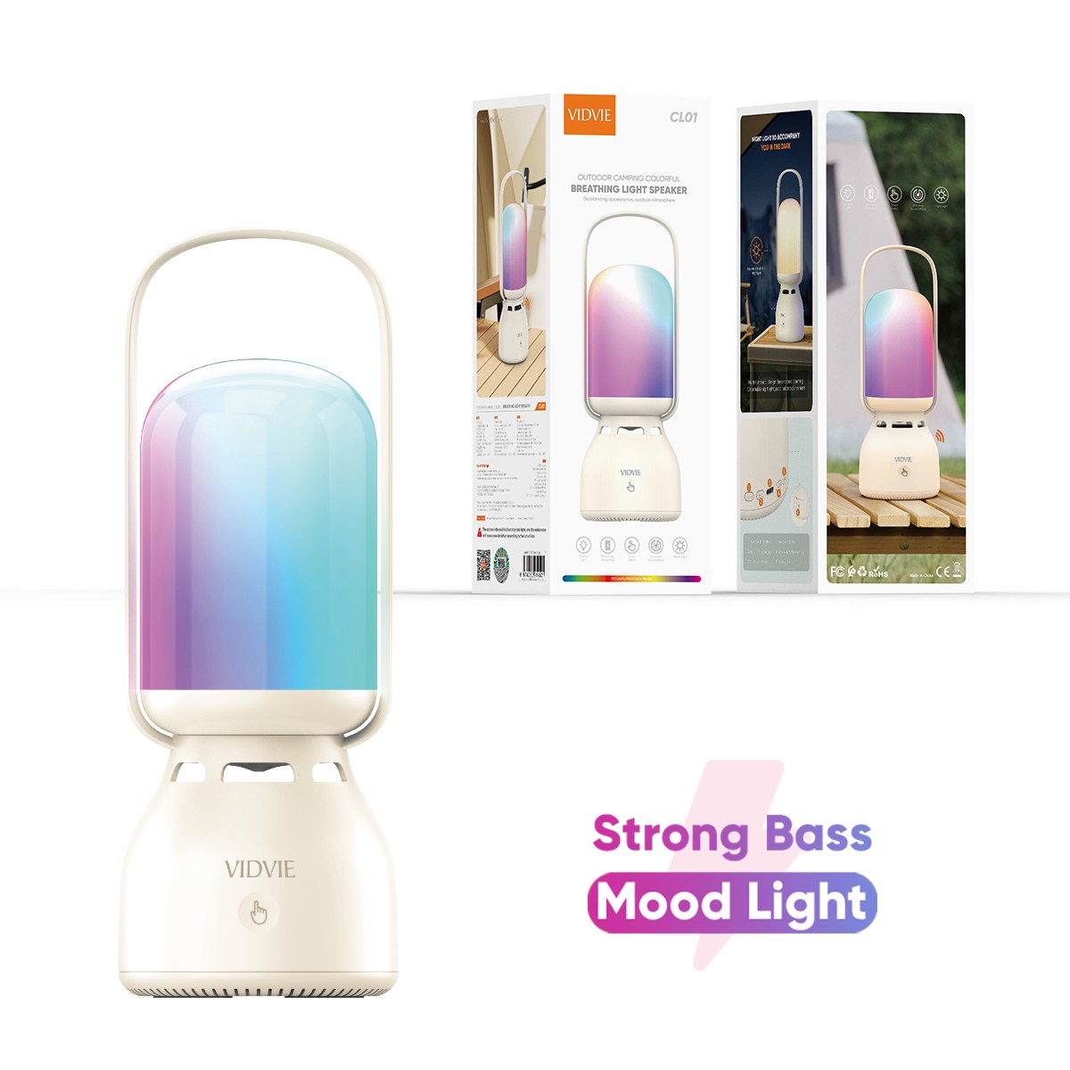 Outdoor Camping Colorful Breathing Light Speaker