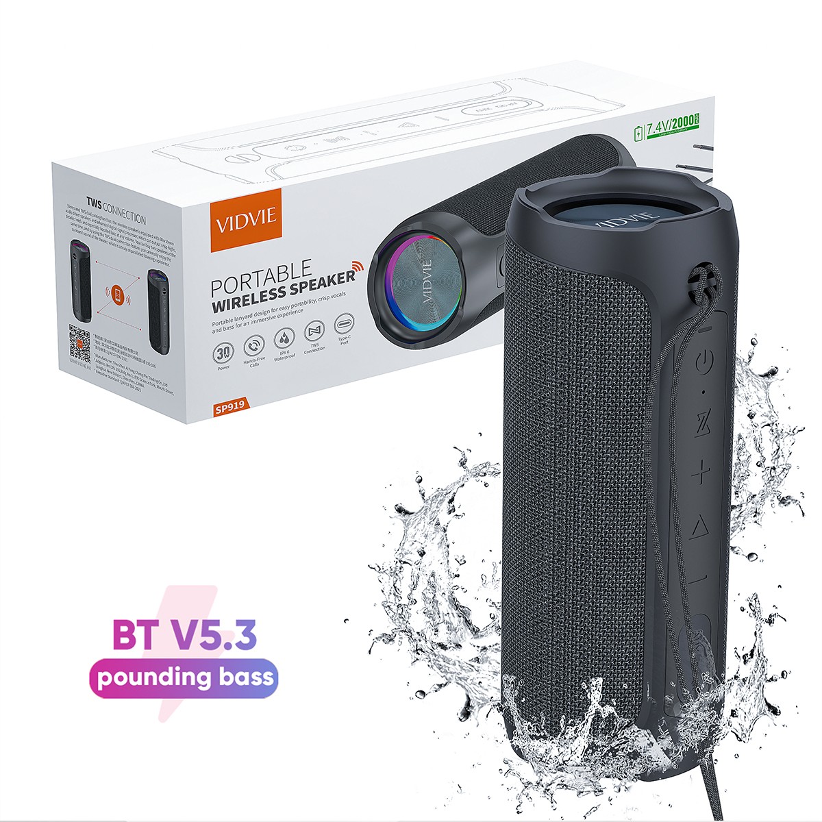 Vidvie SP919  Portable Wireless Speaker