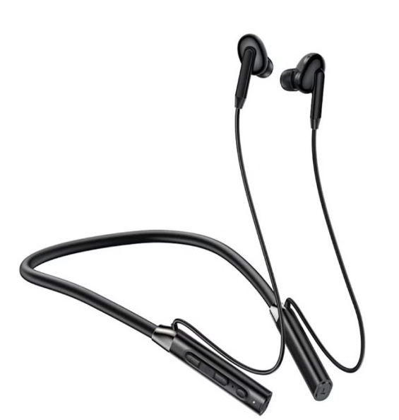 يسيدو YSP15 سماعة عنق ميجناتيك سوار رقبة معلق بلوتوث ديناميكي مزدوج BT 5.3 Type - C واجهة شحن سماعة - أسود