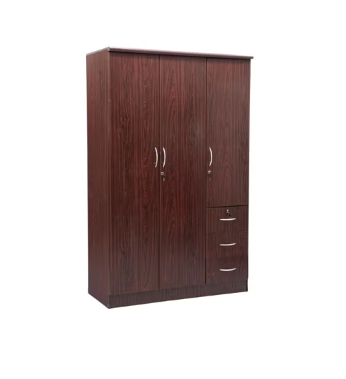 RIBEZ 3 Door wardrobe for Bedroom with 3 Drawers and 5 Shelves | Cupboard for Home | Bedroom Wardrobes (With Installation)