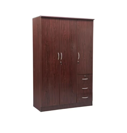 RIBEZ 3 Door wardrobe for Bedroom with 3 Drawers and 5 Shelves | Cupboard for Home | Bedroom Wardrobes