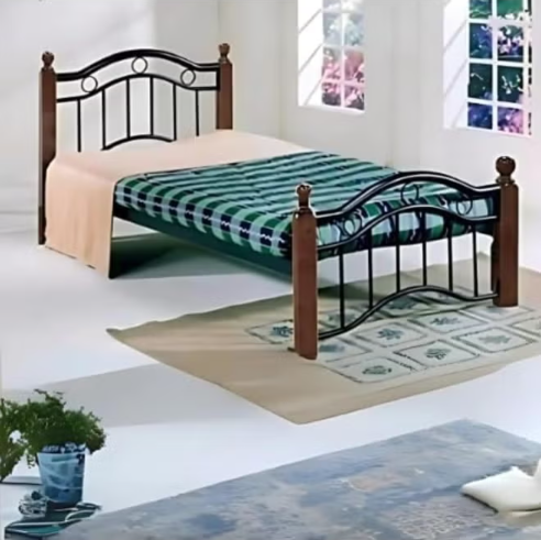 Single Bed Heavy Duty Metal Bed Frame for Bedroom, Home Living Room, Easy to Move, Metal Bed Frame, Size 90x190 cm – Durable & Stylish